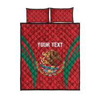 Custom Baseball Mexico 2024 Quilt Bed Set Aztec Calendar Pattern - Dynamic Style - Wonder Print Shop