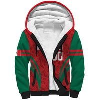 Custom Baseball Mexico 2024 Sherpa Hoodie Aztec Calendar Pattern - Dynamic Style - Wonder Print Shop