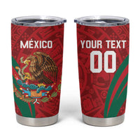 Custom Baseball Mexico 2024 Tumbler Cup Aztec Calendar Pattern - Dynamic Style - Wonder Print Shop