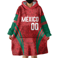 Custom Baseball Mexico 2024 Wearable Blanket Hoodie Aztec Calendar Pattern - Dynamic Style - Wonder Print Shop