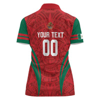 Custom Baseball Mexico 2024 Women Polo Shirt Aztec Calendar Pattern - Dynamic Style - Wonder Print Shop