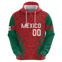 Custom Baseball Mexico 2024 Zip Hoodie Aztec Calendar Pattern - Dynamic Style - Wonder Print Shop