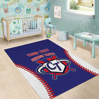Custom Chinese Taipei Area Rug Go Taiwanese - Baseball Style - Wonder Print Shop