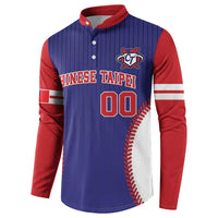 Custom Chinese Taipei Button Sweatshirt Go Taiwanese - Baseball Style - Wonder Print Shop