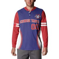 Custom Chinese Taipei Button Sweatshirt Go Taiwanese - Baseball Style - Wonder Print Shop