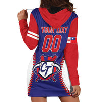 Custom Chinese Taipei Hoodie Dress Go Taiwanese - Baseball Style - Wonder Print Shop