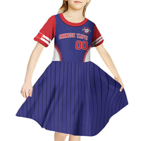 Custom Chinese Taipei Kid Short Sleeve Dress Go Taiwanese - Baseball Style - Wonder Print Shop
