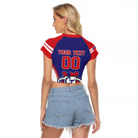 Custom Chinese Taipei Raglan Cropped T Shirt Go Taiwanese - Baseball Style - Wonder Print Shop