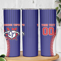 Custom Chinese Taipei Skinny Tumbler Go Taiwanese - Baseball Style - Wonder Print Shop