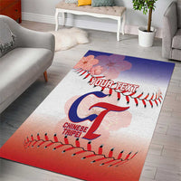 Custom Baseball Chinese Taipei Area Rug National Plum Blossom - Dynamic Style - Wonder Print Shop