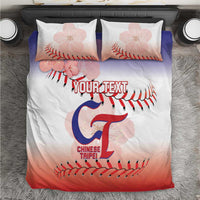 Custom Baseball Chinese Taipei Bedding Set National Plum Blossom - Dynamic Style - Wonder Print Shop