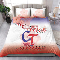Custom Baseball Chinese Taipei Bedding Set National Plum Blossom - Dynamic Style - Wonder Print Shop