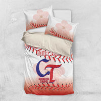 Custom Baseball Chinese Taipei Bedding Set National Plum Blossom - Dynamic Style - Wonder Print Shop
