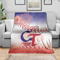 Custom Baseball Chinese Taipei Blanket National Plum Blossom - Dynamic Style