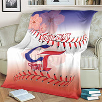 Custom Baseball Chinese Taipei Blanket National Plum Blossom - Dynamic Style