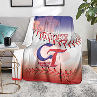 Custom Baseball Chinese Taipei Blanket National Plum Blossom - Dynamic Style