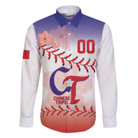 Custom Baseball Chinese Taipei Family Matching Long Sleeve Bodycon Dress and Hawaiian Shirt National Plum Blossom - Dynamic Style - Wonder Print Shop