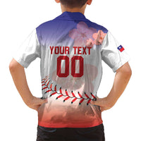 Custom Baseball Chinese Taipei Family Matching Puletasi and Hawaiian Shirt National Plum Blossom - Dynamic Style - Wonder Print Shop