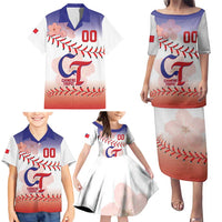 Custom Baseball Chinese Taipei Family Matching Puletasi and Hawaiian Shirt National Plum Blossom - Dynamic Style - Wonder Print Shop