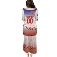 Custom Baseball Chinese Taipei Family Matching Puletasi and Hawaiian Shirt National Plum Blossom - Dynamic Style - Wonder Print Shop