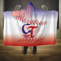 Custom Baseball Chinese Taipei Hooded Blanket National Plum Blossom - Dynamic Style