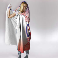 Custom Baseball Chinese Taipei Hooded Blanket National Plum Blossom - Dynamic Style