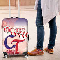 Custom Baseball Chinese Taipei Luggage Cover National Plum Blossom - Dynamic Style - Wonder Print Shop