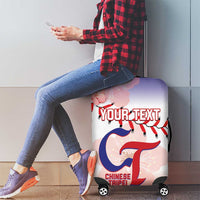 Custom Baseball Chinese Taipei Luggage Cover National Plum Blossom - Dynamic Style - Wonder Print Shop
