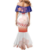 Custom Baseball Chinese Taipei Mermaid Dress National Plum Blossom - Dynamic Style - Wonder Print Shop