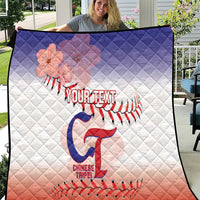 Custom Baseball Chinese Taipei Quilt National Plum Blossom - Dynamic Style - Wonder Print Shop