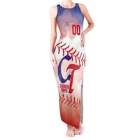 Custom Baseball Chinese Taipei Tank Maxi Dress National Plum Blossom - Dynamic Style - Wonder Print Shop