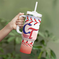 Custom Baseball Chinese Taipei Tumbler With Handle National Plum Blossom - Dynamic Style - Wonder Print Shop