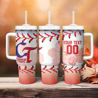 Custom Baseball Chinese Taipei Tumbler With Handle National Plum Blossom - Dynamic Style - Wonder Print Shop