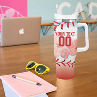 Custom Baseball Chinese Taipei Tumbler With Handle National Plum Blossom - Dynamic Style - Wonder Print Shop