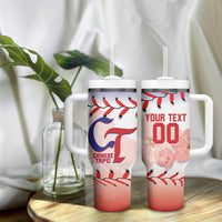 Custom Baseball Chinese Taipei Tumbler With Handle National Plum Blossom - Dynamic Style - Wonder Print Shop