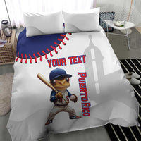Custom Baseball Puerto Rico Bedding Set Coqui Mascot - Dynamic Style - Wonder Print Shop