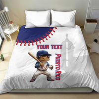 Custom Baseball Puerto Rico Bedding Set Coqui Mascot - Dynamic Style - Wonder Print Shop