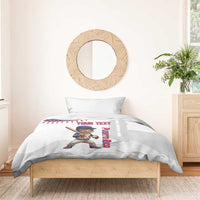 Custom Baseball Puerto Rico Bedding Set Coqui Mascot - Dynamic Style - Wonder Print Shop