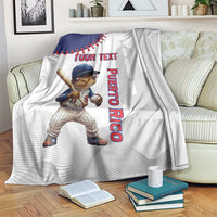 Custom Baseball Puerto Rico Blanket Coqui Mascot - Dynamic Style