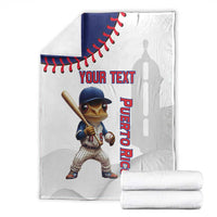 Custom Baseball Puerto Rico Blanket Coqui Mascot - Dynamic Style