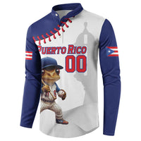 Custom Baseball Puerto Rico Button Sweatshirt Coqui Mascot - Dynamic Style - Wonder Print Shop