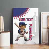 Custom Baseball Puerto Rico Canvas Wall Art Coqui Mascot - Dynamic Style - Wonder Print Shop