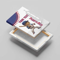 Custom Baseball Puerto Rico Canvas Wall Art Coqui Mascot - Dynamic Style - Wonder Print Shop