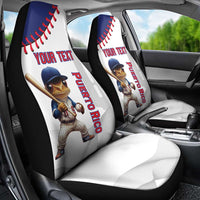 Custom Baseball Puerto Rico Car Seat Cover Coqui Mascot - Dynamic Style - Wonder Print Shop