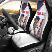 Custom Baseball Puerto Rico Car Seat Cover Coqui Mascot - Dynamic Style - Wonder Print Shop