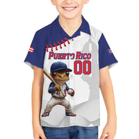 Custom Baseball Puerto Rico Family Matching Long Sleeve Bodycon Dress and Hawaiian Shirt Coqui Mascot - Dynamic Style - Wonder Print Shop