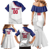 Custom Baseball Puerto Rico Family Matching Mermaid Dress and Hawaiian Shirt Coqui Mascot - Dynamic Style - Wonder Print Shop