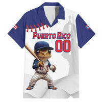 Custom Baseball Puerto Rico Family Matching Off Shoulder Maxi Dress and Hawaiian Shirt Coqui Mascot - Dynamic Style - Wonder Print Shop