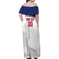 Custom Baseball Puerto Rico Family Matching Off Shoulder Maxi Dress and Hawaiian Shirt Coqui Mascot - Dynamic Style - Wonder Print Shop