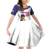 Custom Baseball Puerto Rico Family Matching Off Shoulder Short Dress and Hawaiian Shirt Coqui Mascot - Dynamic Style - Wonder Print Shop